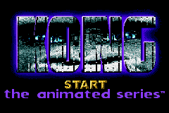 Kong: The Animated Series title screen for GameBoy Advance
